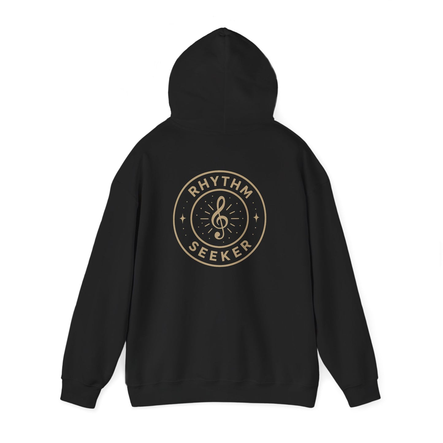 Rhythm Seeker Hooded Sweatshirt, Music Lover Hoodie, Casual Streetwear, Cozy Gift for Musicians, Thoughtful Present for Music Fans