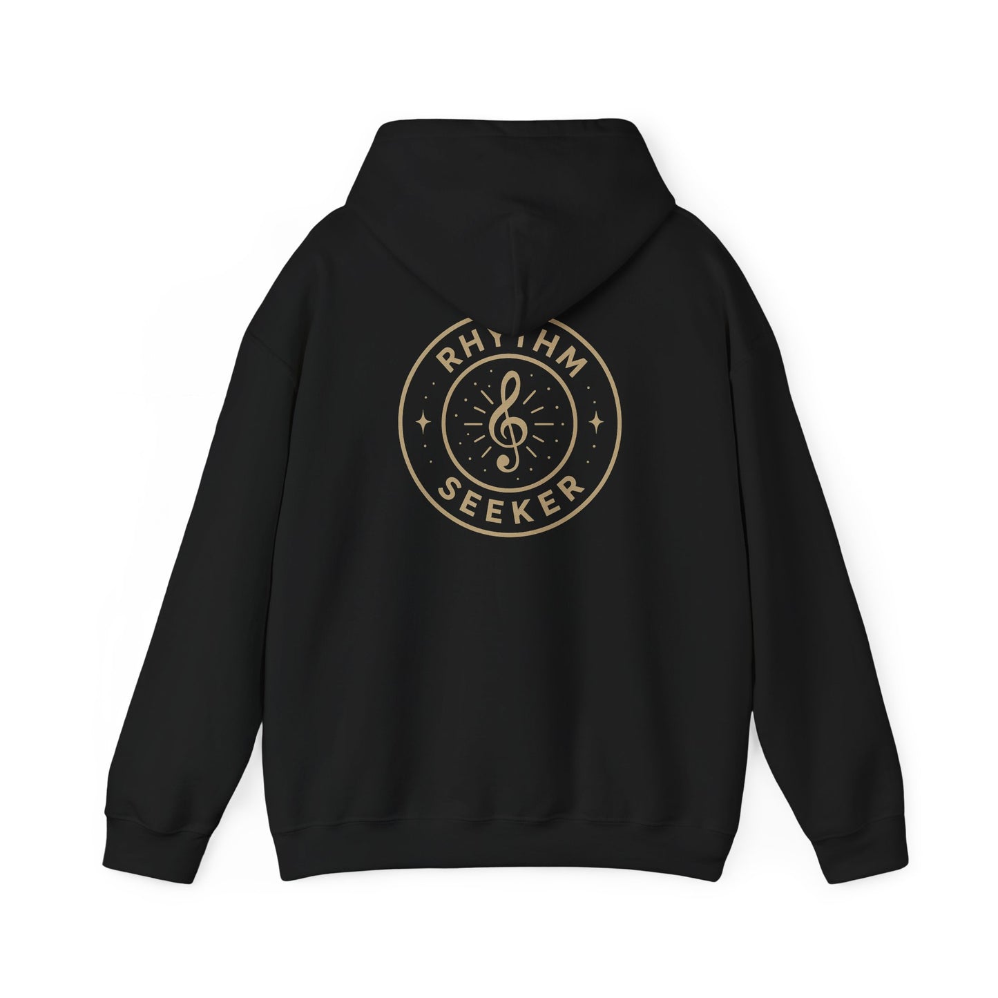 Rhythm Seeker Hooded Sweatshirt, Music Lover Hoodie, Casual Streetwear, Cozy Gift for Musicians, Thoughtful Present for Music Fans