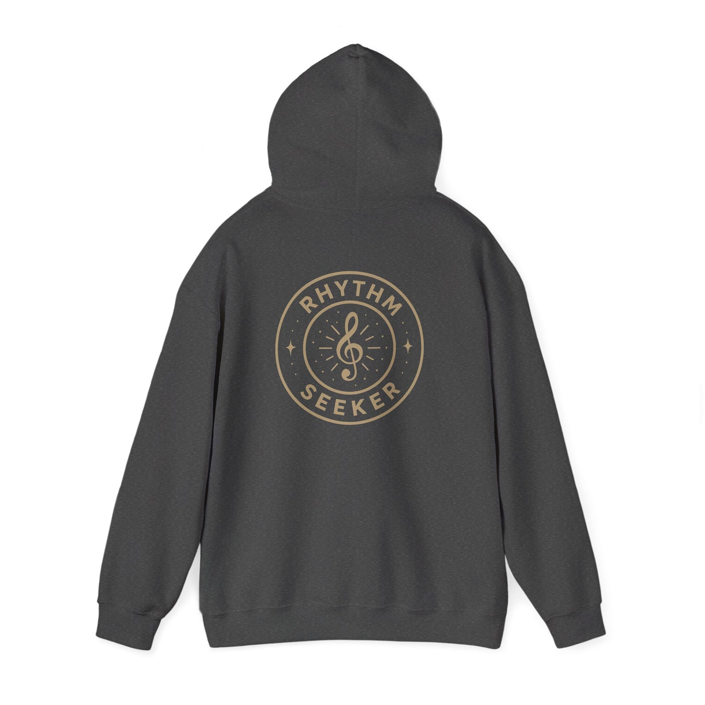 Rhythm Seeker Hooded Sweatshirt, Music Lover Hoodie, Casual Streetwear, Cozy Gift for Musicians, Thoughtful Present for Music Fans