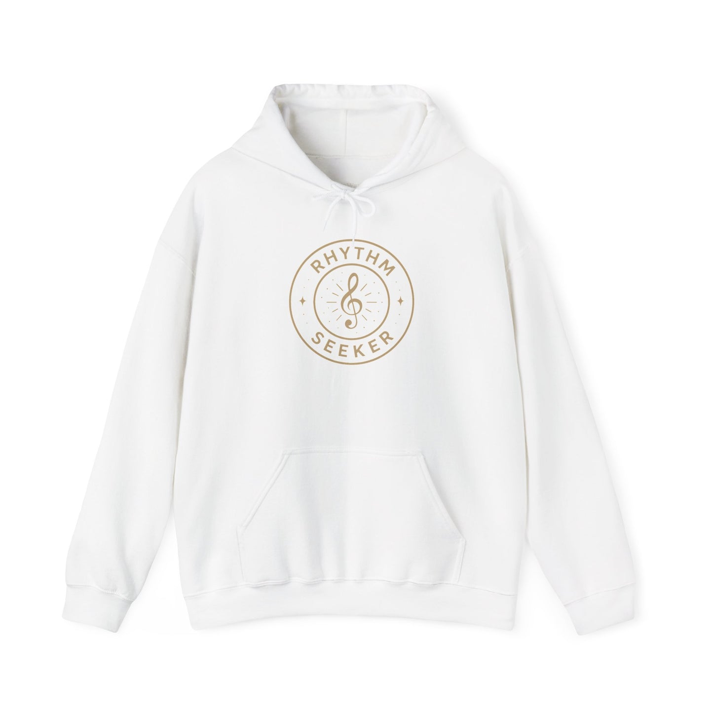 Rhythm Seeker Hooded Sweatshirt, Music Lover Hoodie, Casual Streetwear, Cozy Gift for Musicians, Thoughtful Present for Music Fans