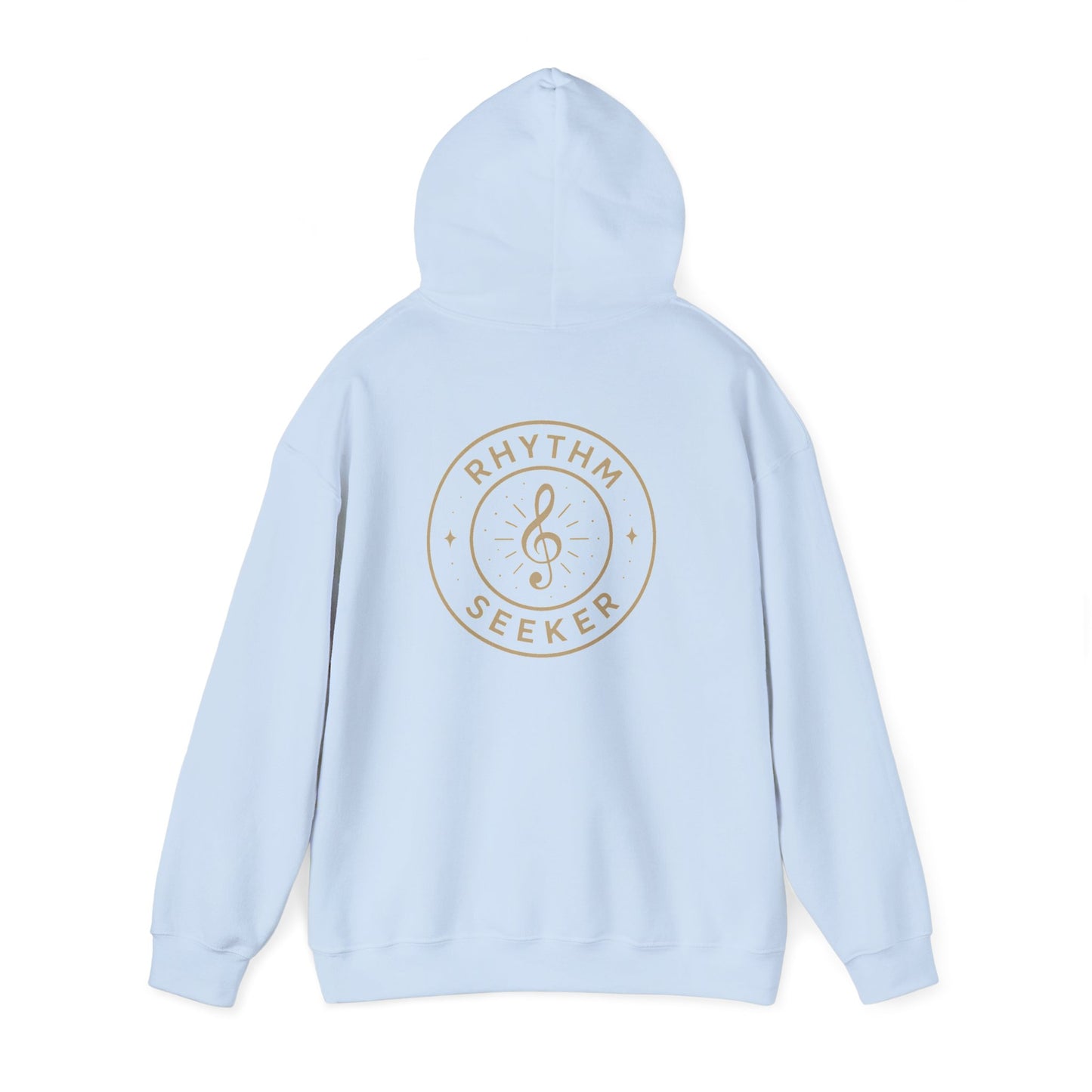 Rhythm Seeker Hooded Sweatshirt, Music Lover Hoodie, Casual Streetwear, Cozy Gift for Musicians, Thoughtful Present for Music Fans