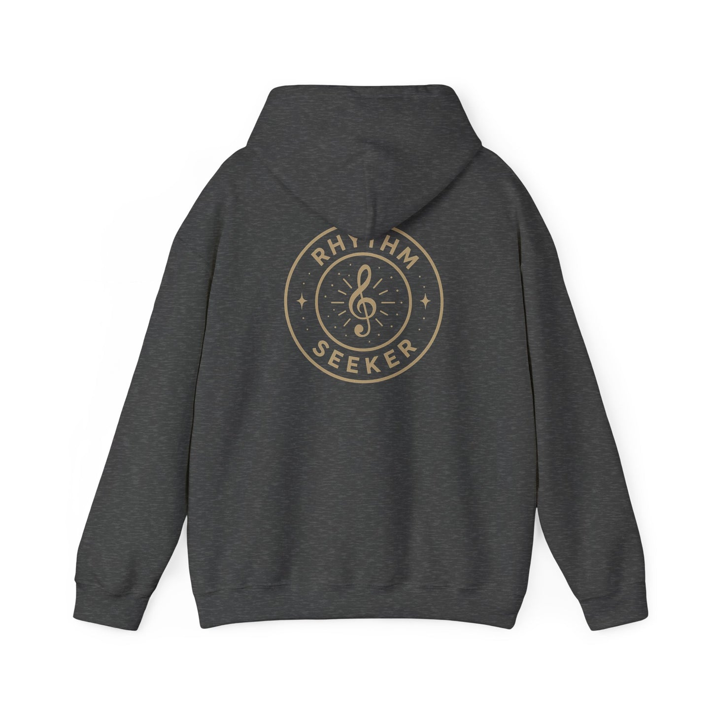 Rhythm Seeker Hooded Sweatshirt, Music Lover Hoodie, Casual Streetwear, Cozy Gift for Musicians, Thoughtful Present for Music Fans
