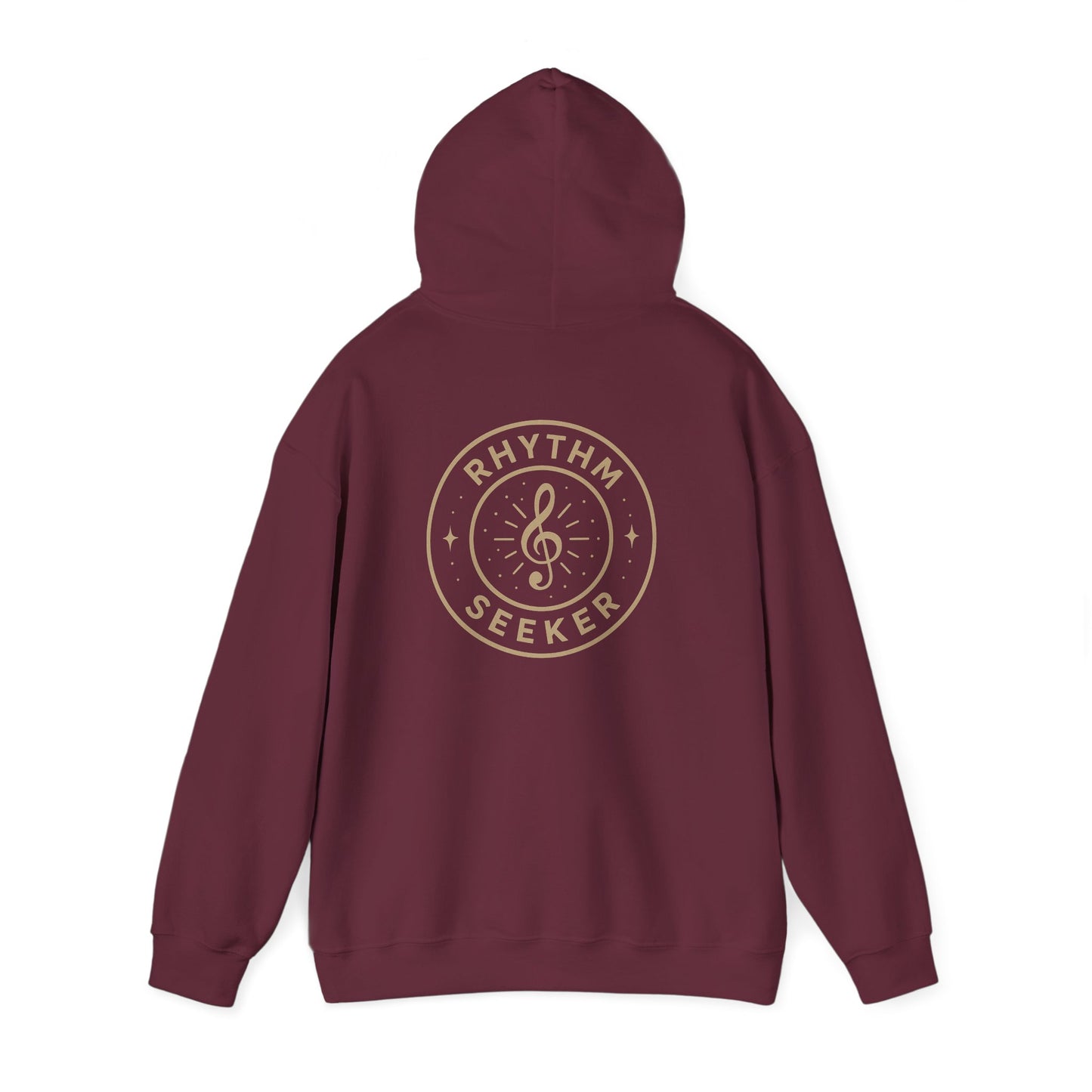 Rhythm Seeker Hooded Sweatshirt, Music Lover Hoodie, Casual Streetwear, Cozy Gift for Musicians, Thoughtful Present for Music Fans