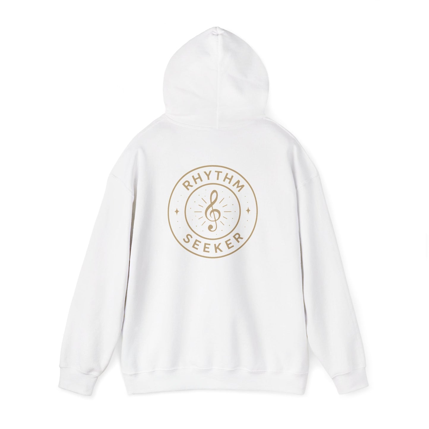Rhythm Seeker Hooded Sweatshirt, Music Lover Hoodie, Casual Streetwear, Cozy Gift for Musicians, Thoughtful Present for Music Fans