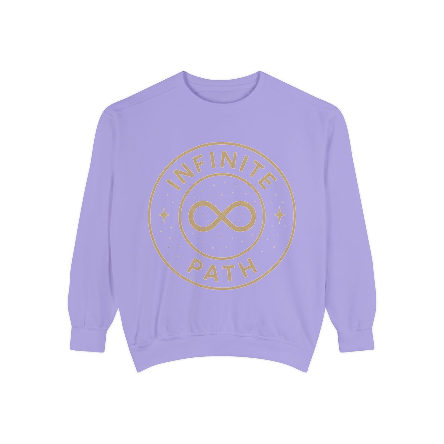 Inspirational Infinite Path Sweatshirt | Cozy Unisex Garment-Dyed Sweater | Mindfulness Gift | Motivational Apparel | Casual Wear