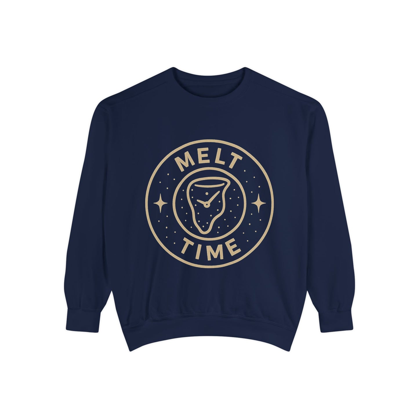 Melt Time Unisex Garment-Dyed Sweatshirt, Cozy Sweatshirt for Relaxation, Casual Wear, Gift for Friends, Fun Gift for Holidays, Trendy [...]