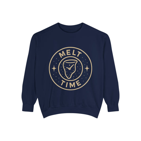 Melt Time Unisex Garment-Dyed Sweatshirt, Cozy Sweatshirt for Relaxation, Casual Wear, Gift for Friends, Fun Gift for Holidays, Trendy [...]