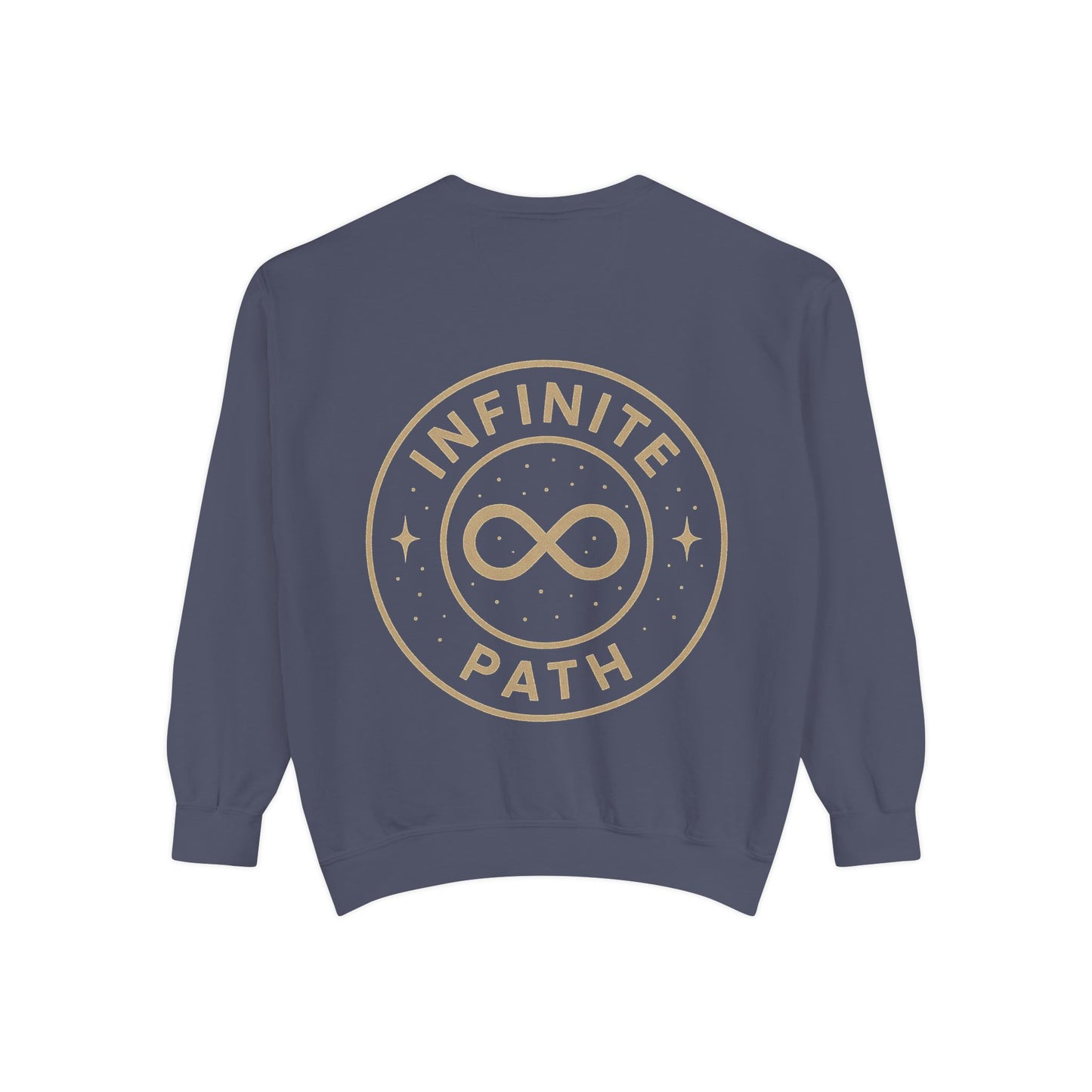 Inspirational Infinite Path Sweatshirt | Cozy Unisex Garment-Dyed Sweater | Mindfulness Gift | Motivational Apparel | Casual Wear