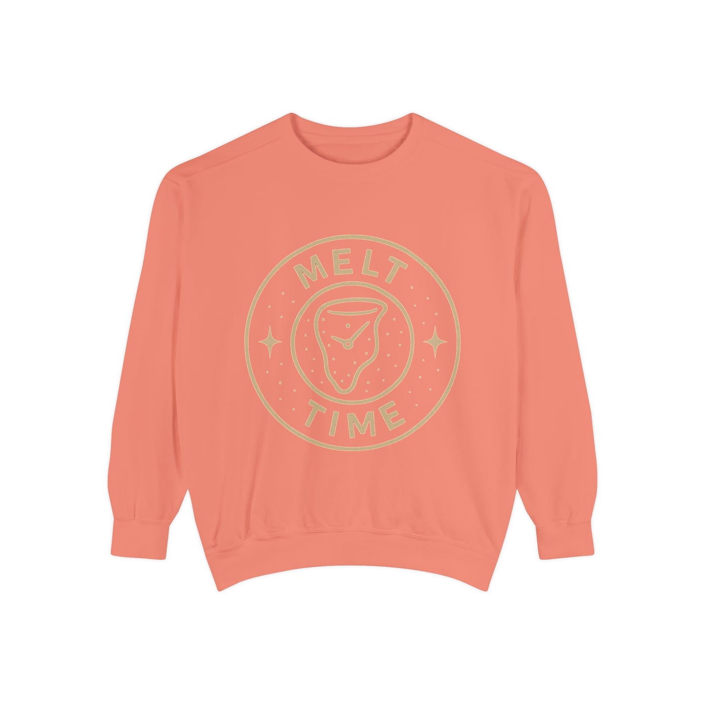 Melt Time Unisex Garment-Dyed Sweatshirt, Cozy Sweatshirt for Relaxation, Casual Wear, Gift for Friends, Fun Gift for Holidays, Trendy [...]