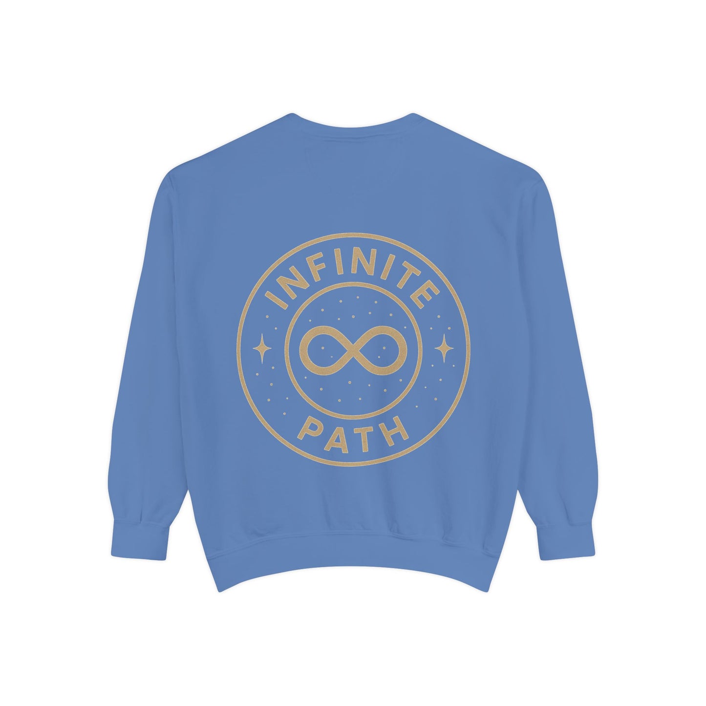 Inspirational Infinite Path Sweatshirt | Cozy Unisex Garment-Dyed Sweater | Mindfulness Gift | Motivational Apparel | Casual Wear