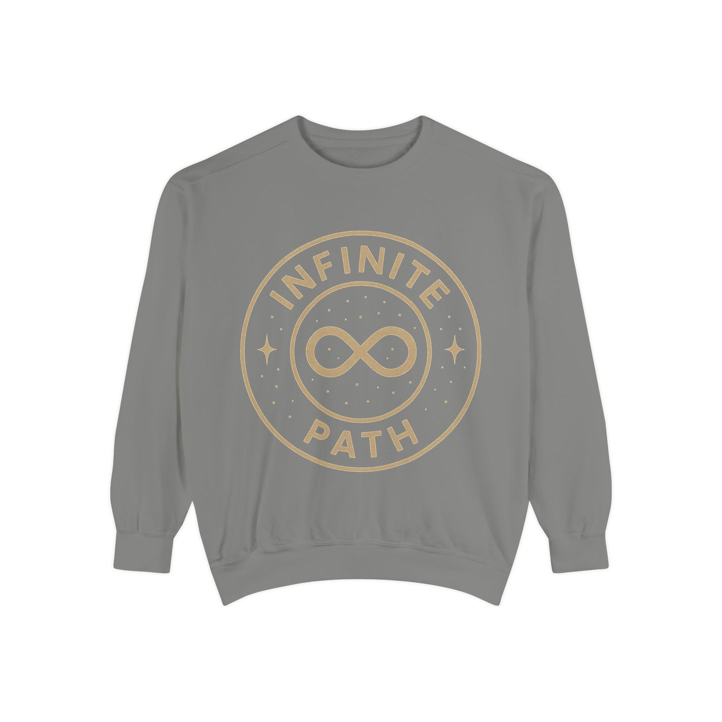 Inspirational Infinite Path Sweatshirt | Cozy Unisex Garment-Dyed Sweater | Mindfulness Gift | Motivational Apparel | Casual Wear
