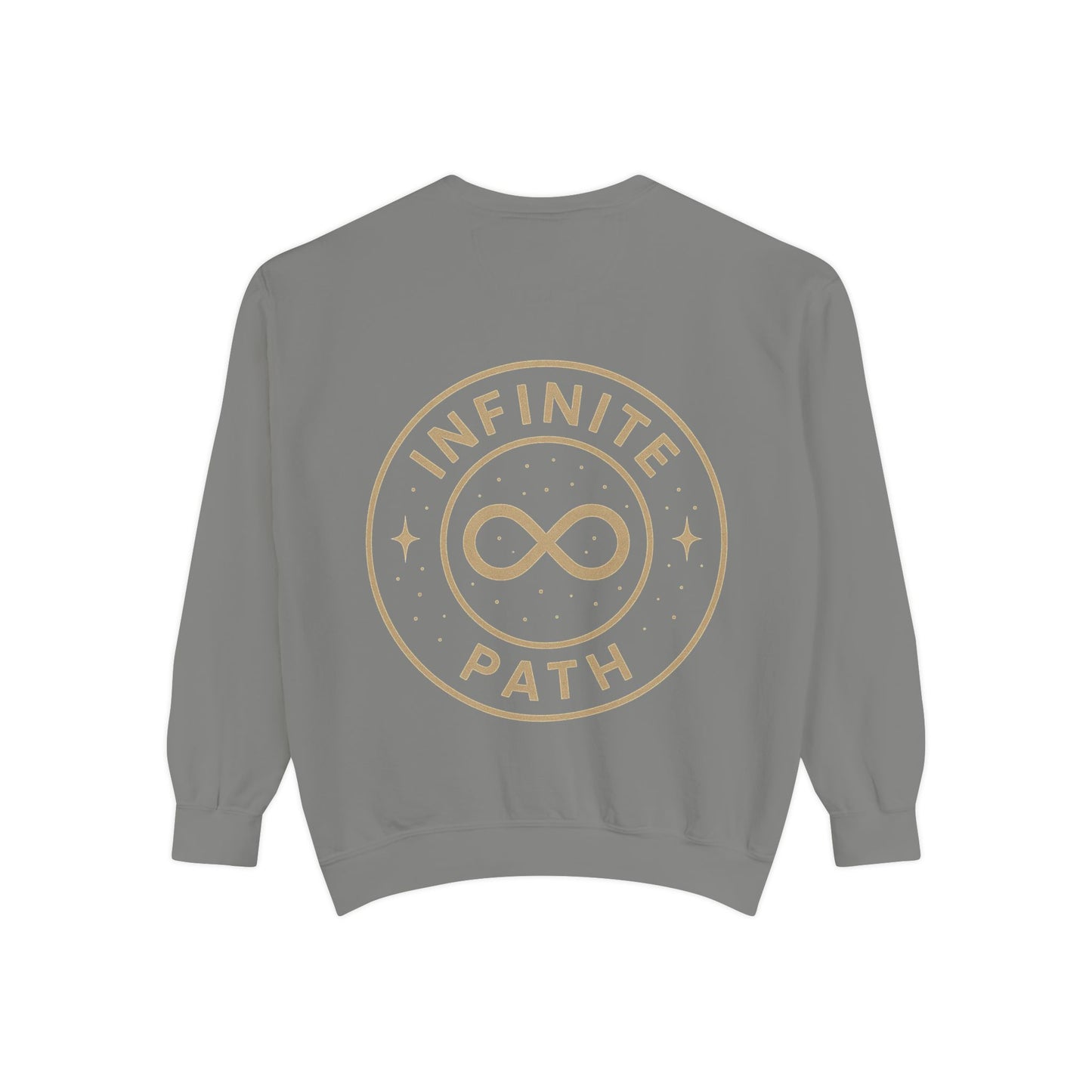 Inspirational Infinite Path Sweatshirt | Cozy Unisex Garment-Dyed Sweater | Mindfulness Gift | Motivational Apparel | Casual Wear