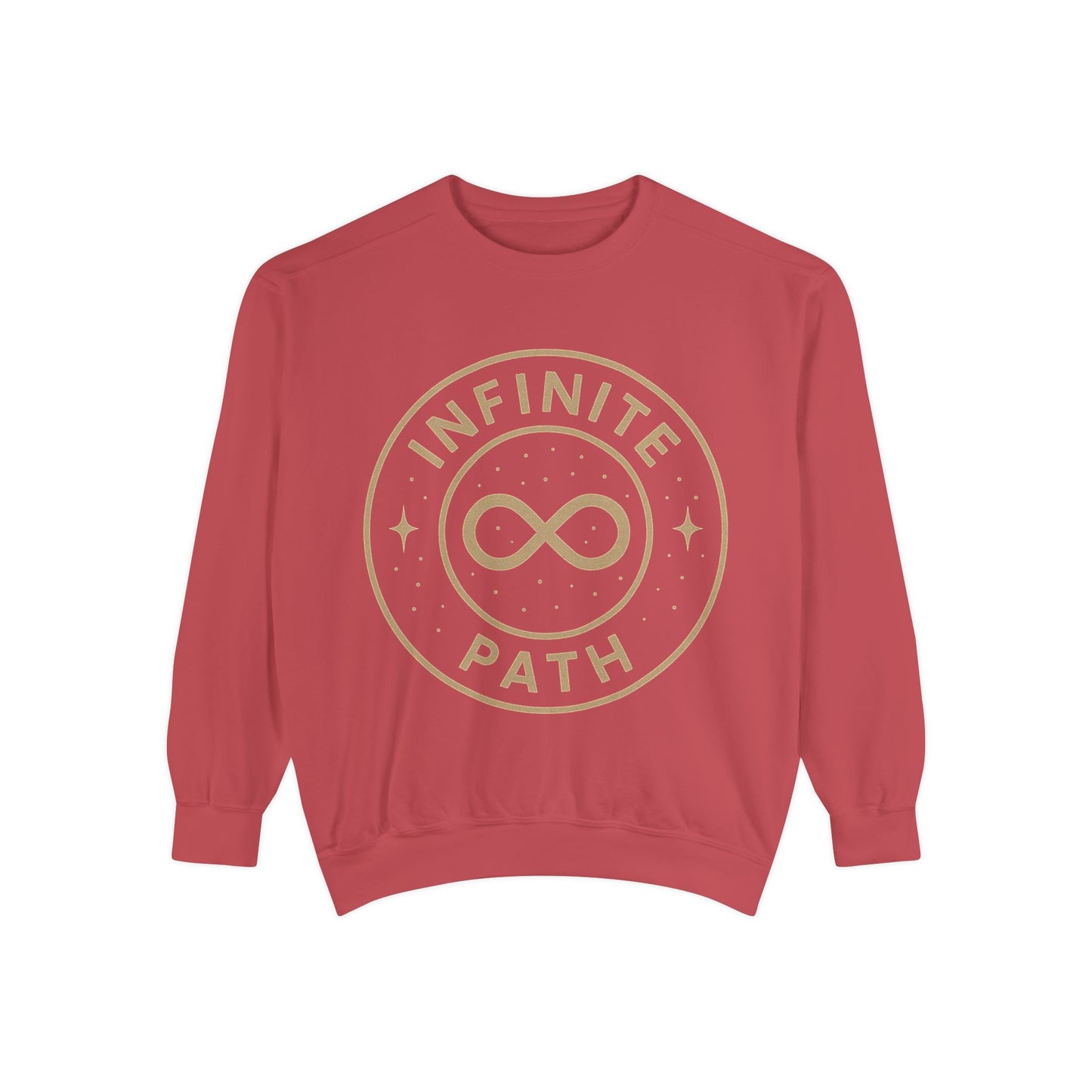 Inspirational Infinite Path Sweatshirt | Cozy Unisex Garment-Dyed Sweater | Mindfulness Gift | Motivational Apparel | Casual Wear