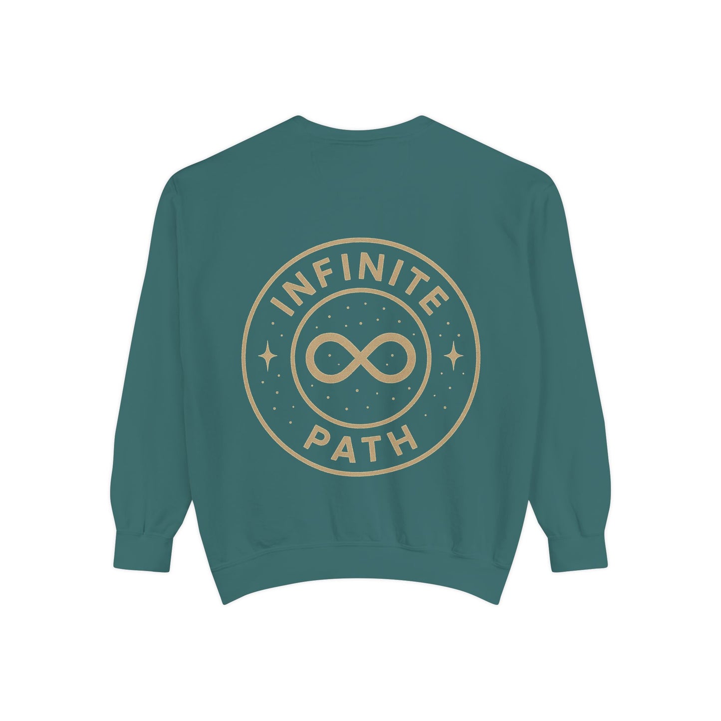 Inspirational Infinite Path Sweatshirt | Cozy Unisex Garment-Dyed Sweater | Mindfulness Gift | Motivational Apparel | Casual Wear
