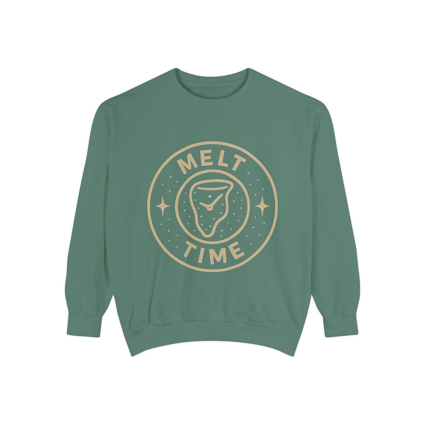 Melt Time Unisex Garment-Dyed Sweatshirt, Cozy Sweatshirt for Relaxation, Casual Wear, Gift for Friends, Fun Gift for Holidays, Trendy [...]