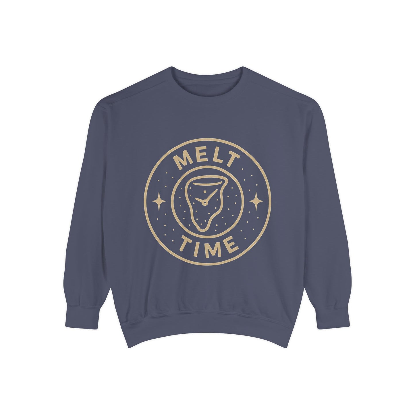 Melt Time Unisex Garment-Dyed Sweatshirt, Cozy Sweatshirt for Relaxation, Casual Wear, Gift for Friends, Fun Gift for Holidays, Trendy [...]