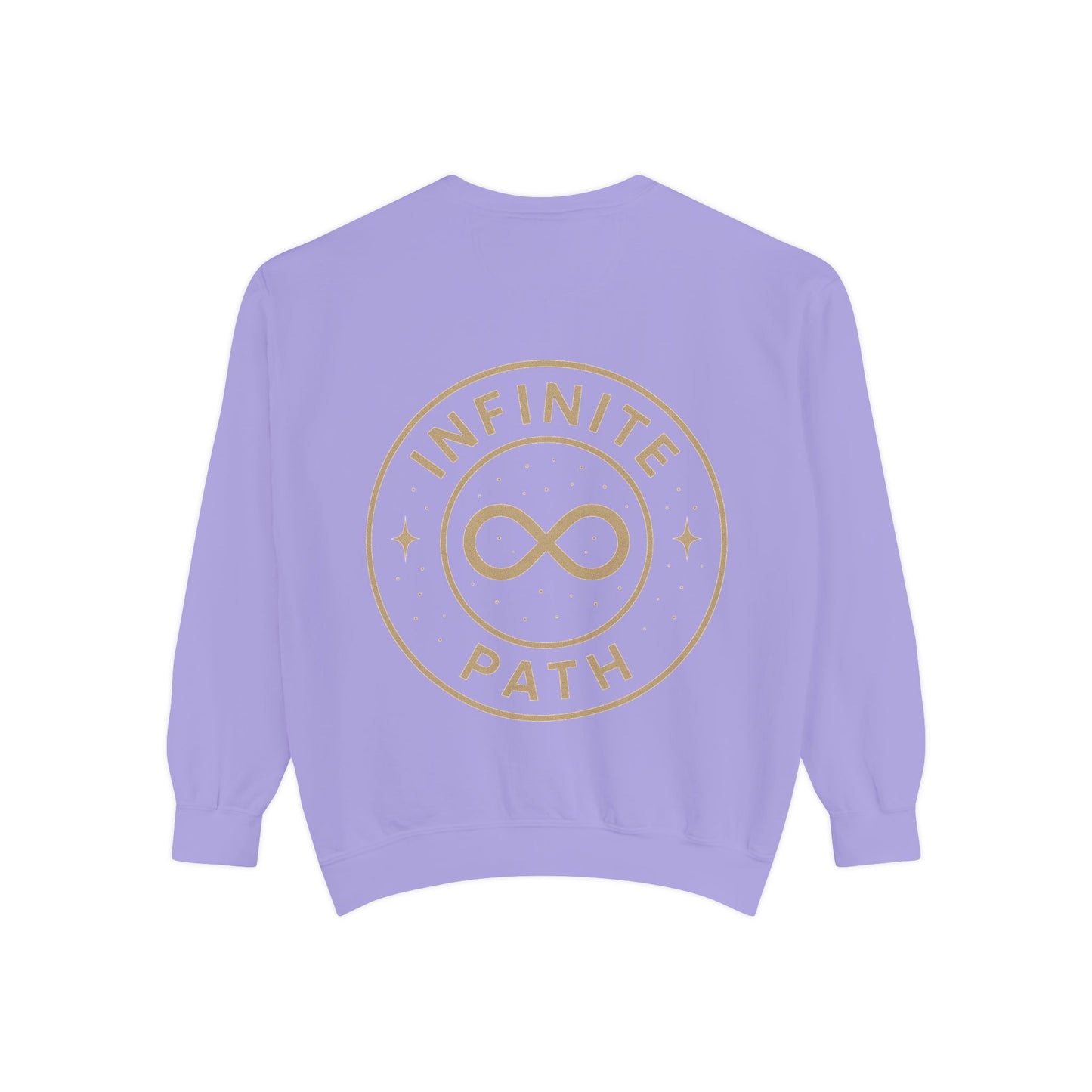 Inspirational Infinite Path Sweatshirt | Cozy Unisex Garment-Dyed Sweater | Mindfulness Gift | Motivational Apparel | Casual Wear