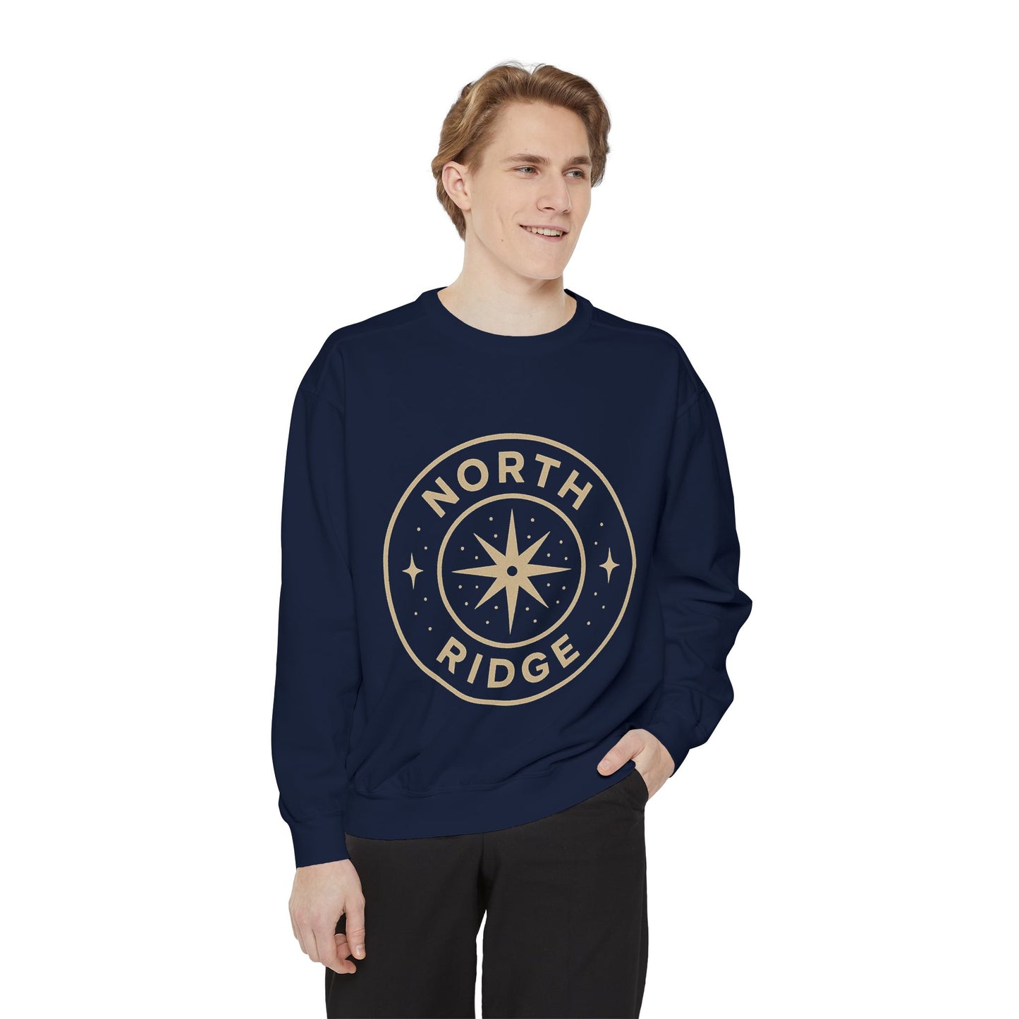 Cozy Unisex Garment-Dyed Sweatshirt with North Ridge Compass Design, Perfect for Outdoor Lovers, Travel Gifts, Casual Wear, Fall [...]