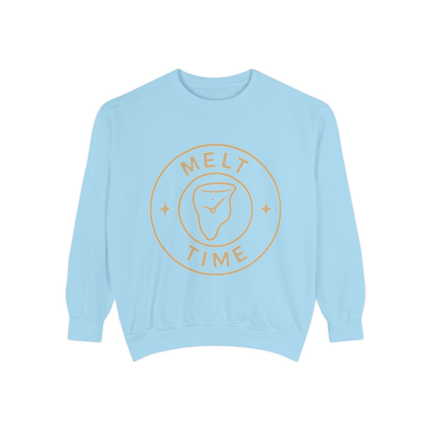 Melt Time Unisex Garment-Dyed Sweatshirt, Cozy Sweatshirt for Relaxation, Casual Wear, Gift for Friends, Fun Gift for Holidays, Trendy [...]