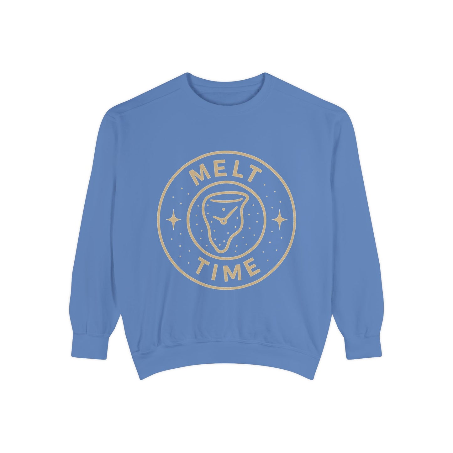 Melt Time Unisex Garment-Dyed Sweatshirt, Cozy Sweatshirt for Relaxation, Casual Wear, Gift for Friends, Fun Gift for Holidays, Trendy [...]