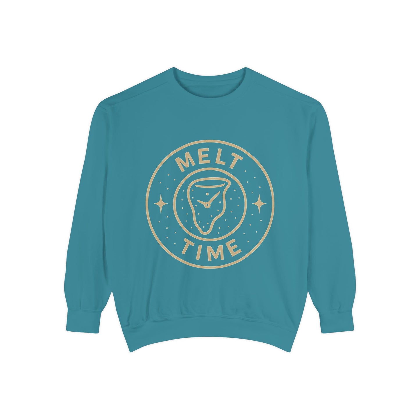 Melt Time Unisex Garment-Dyed Sweatshirt, Cozy Sweatshirt for Relaxation, Casual Wear, Gift for Friends, Fun Gift for Holidays, Trendy [...]