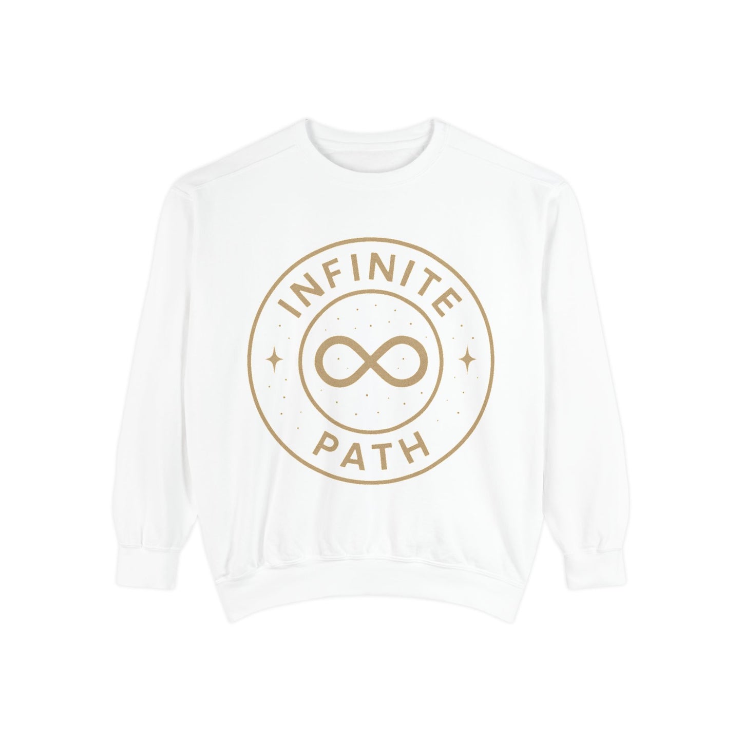 Inspirational Infinite Path Sweatshirt | Cozy Unisex Garment-Dyed Sweater | Mindfulness Gift | Motivational Apparel | Casual Wear