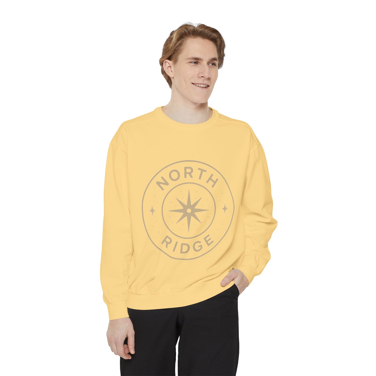 Cozy Unisex Garment-Dyed Sweatshirt with North Ridge Compass Design, Perfect for Outdoor Lovers, Travel Gifts, Casual Wear, Fall [...]