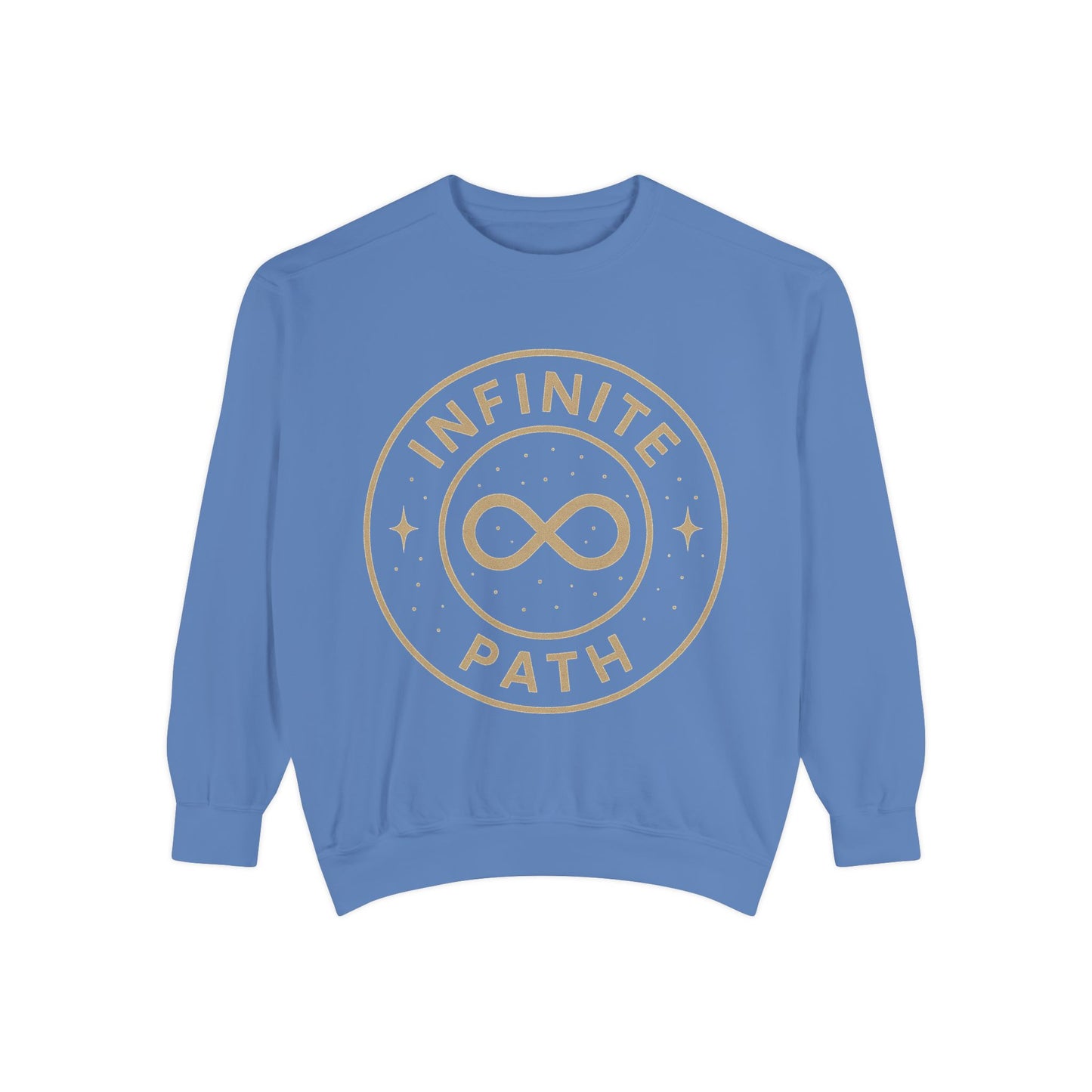 Inspirational Infinite Path Sweatshirt | Cozy Unisex Garment-Dyed Sweater | Mindfulness Gift | Motivational Apparel | Casual Wear