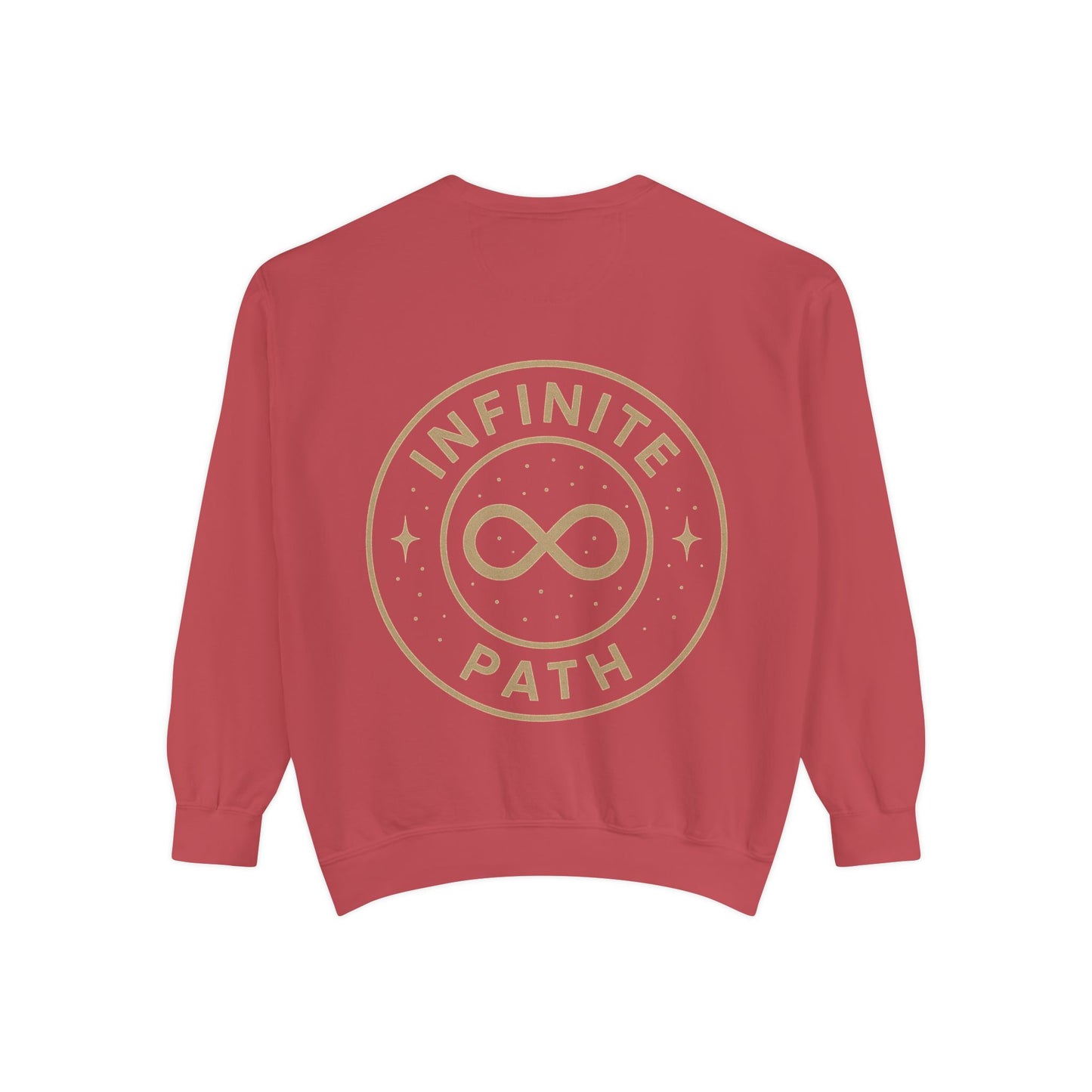 Inspirational Infinite Path Sweatshirt | Cozy Unisex Garment-Dyed Sweater | Mindfulness Gift | Motivational Apparel | Casual Wear