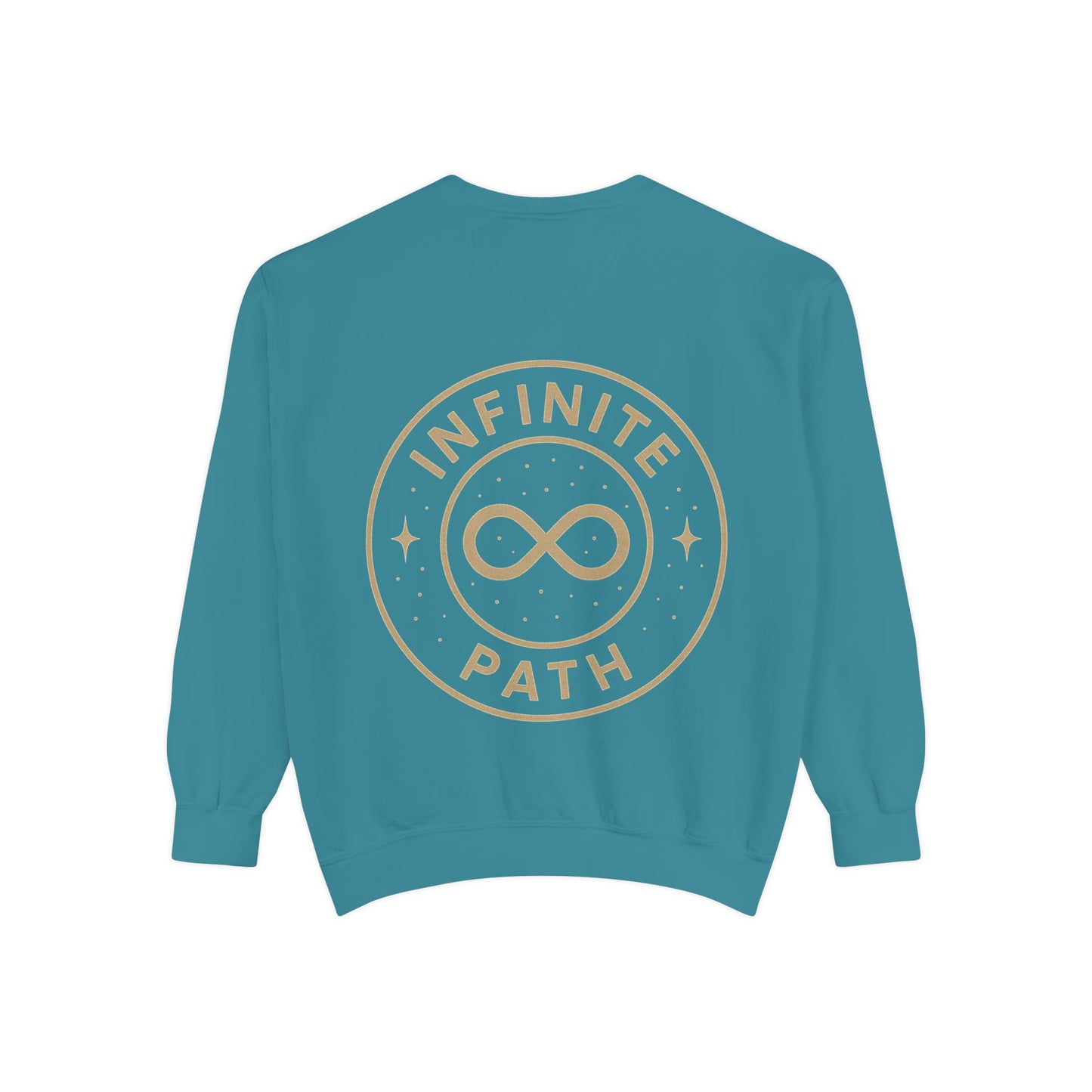 Inspirational Infinite Path Sweatshirt | Cozy Unisex Garment-Dyed Sweater | Mindfulness Gift | Motivational Apparel | Casual Wear