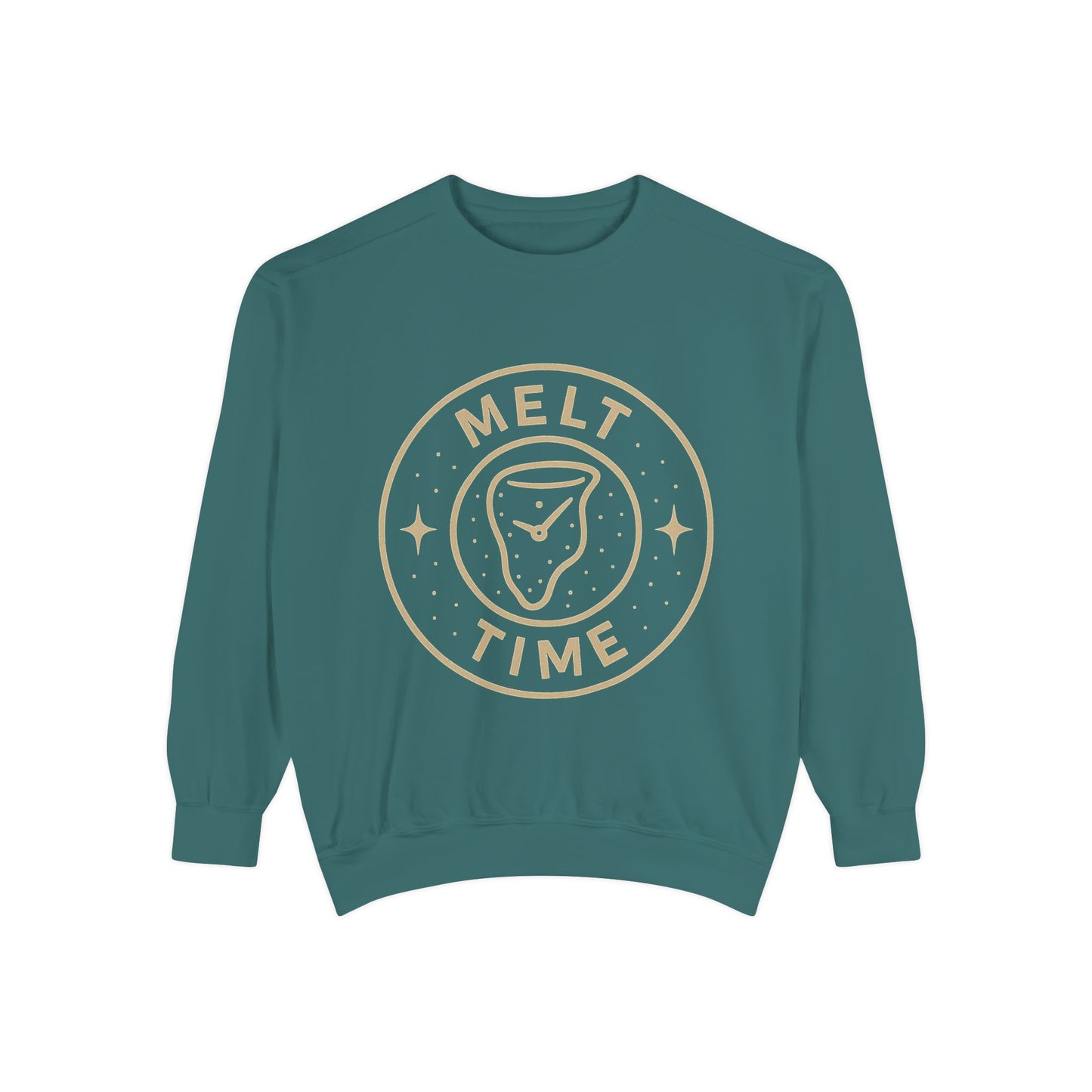 Melt Time Unisex Garment-Dyed Sweatshirt, Cozy Sweatshirt for Relaxation, Casual Wear, Gift for Friends, Fun Gift for Holidays, Trendy [...]