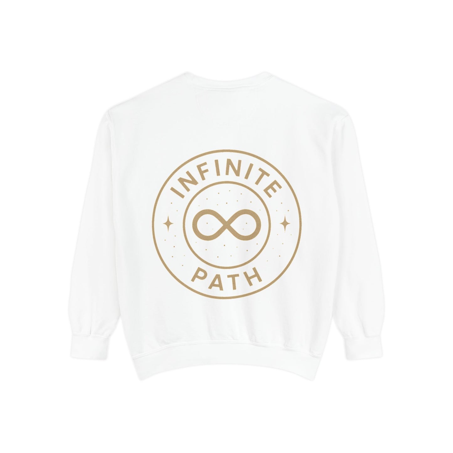 Inspirational Infinite Path Sweatshirt | Cozy Unisex Garment-Dyed Sweater | Mindfulness Gift | Motivational Apparel | Casual Wear
