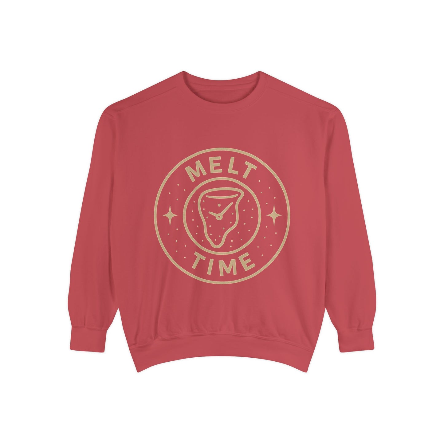 Melt Time Unisex Garment-Dyed Sweatshirt, Cozy Sweatshirt for Relaxation, Casual Wear, Gift for Friends, Fun Gift for Holidays, Trendy [...]