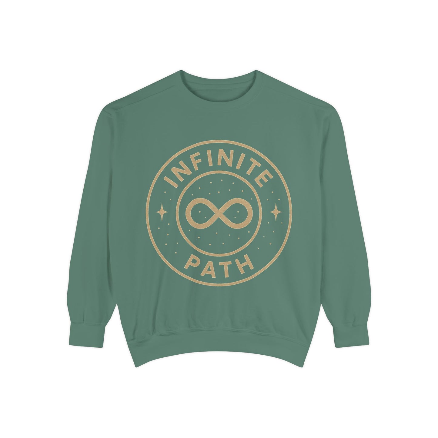 Inspirational Infinite Path Sweatshirt | Cozy Unisex Garment-Dyed Sweater | Mindfulness Gift | Motivational Apparel | Casual Wear