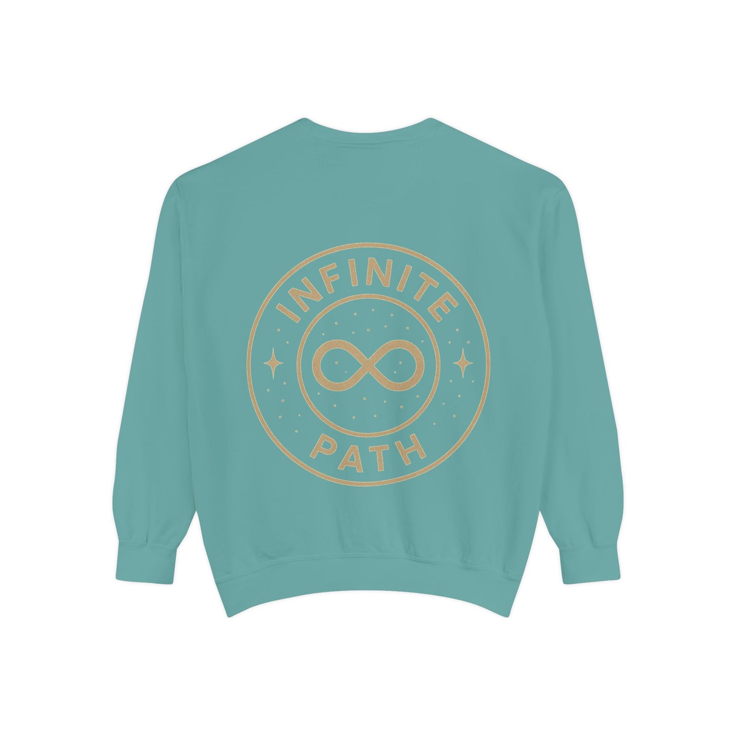 Inspirational Infinite Path Sweatshirt | Cozy Unisex Garment-Dyed Sweater | Mindfulness Gift | Motivational Apparel | Casual Wear