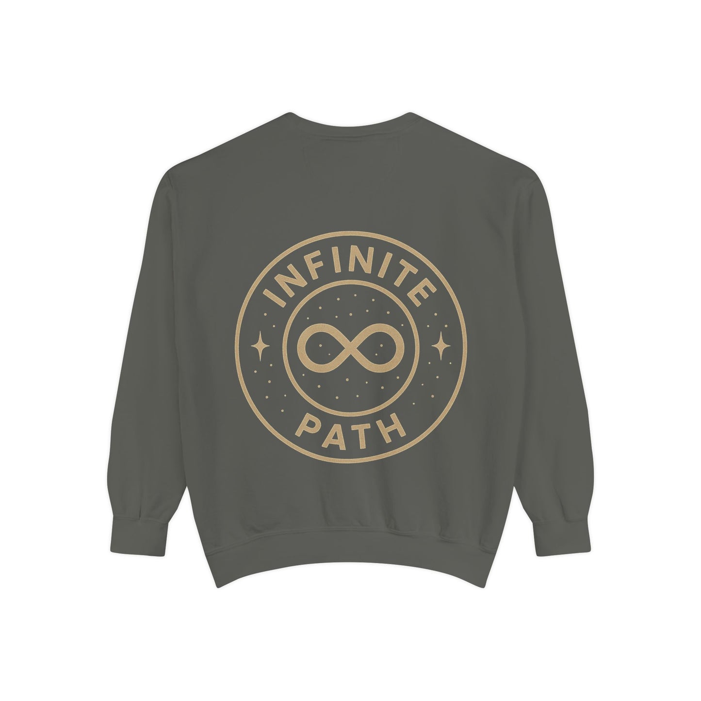 Inspirational Infinite Path Sweatshirt | Cozy Unisex Garment-Dyed Sweater | Mindfulness Gift | Motivational Apparel | Casual Wear