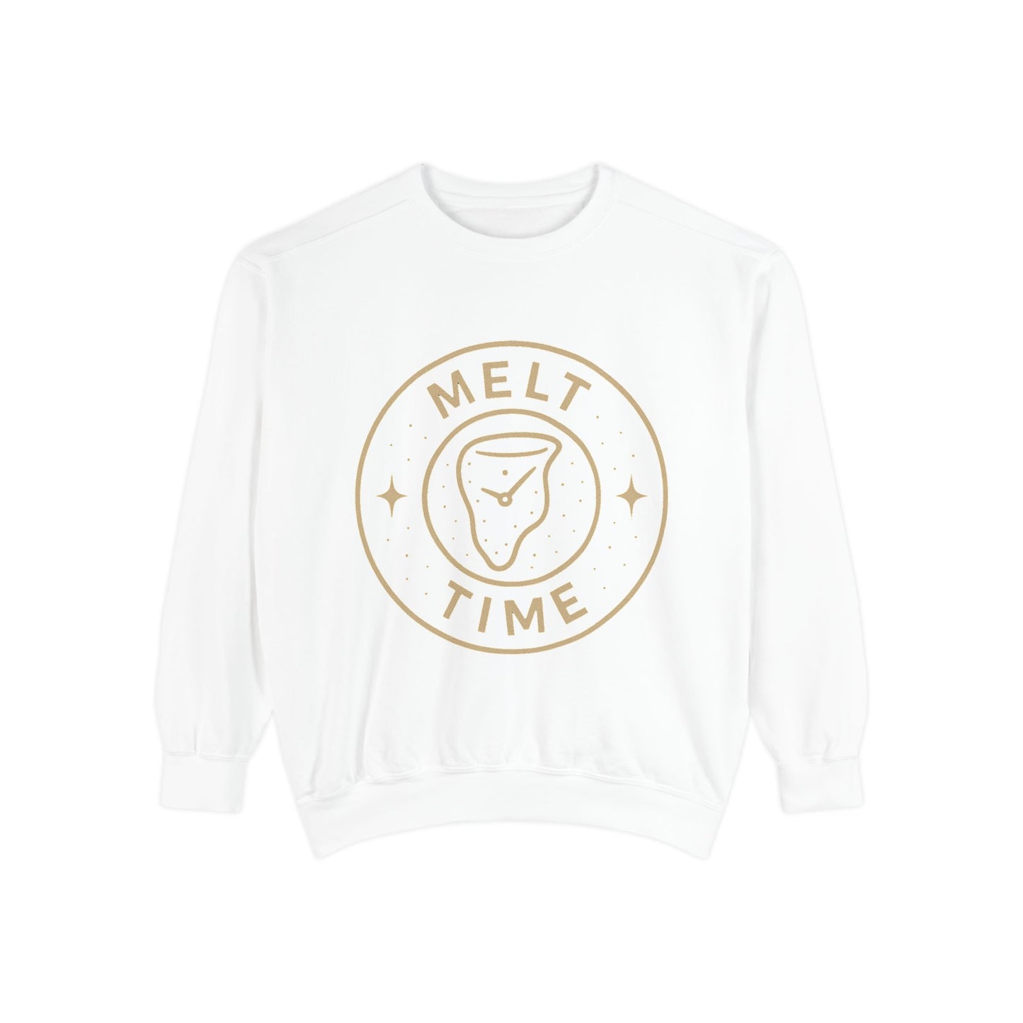 Melt Time Unisex Garment-Dyed Sweatshirt, Cozy Sweatshirt for Relaxation, Casual Wear, Gift for Friends, Fun Gift for Holidays, Trendy [...]